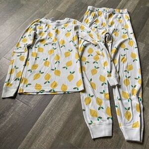 Hanna Andersson Lemonade Long John PJs Pajamas 130